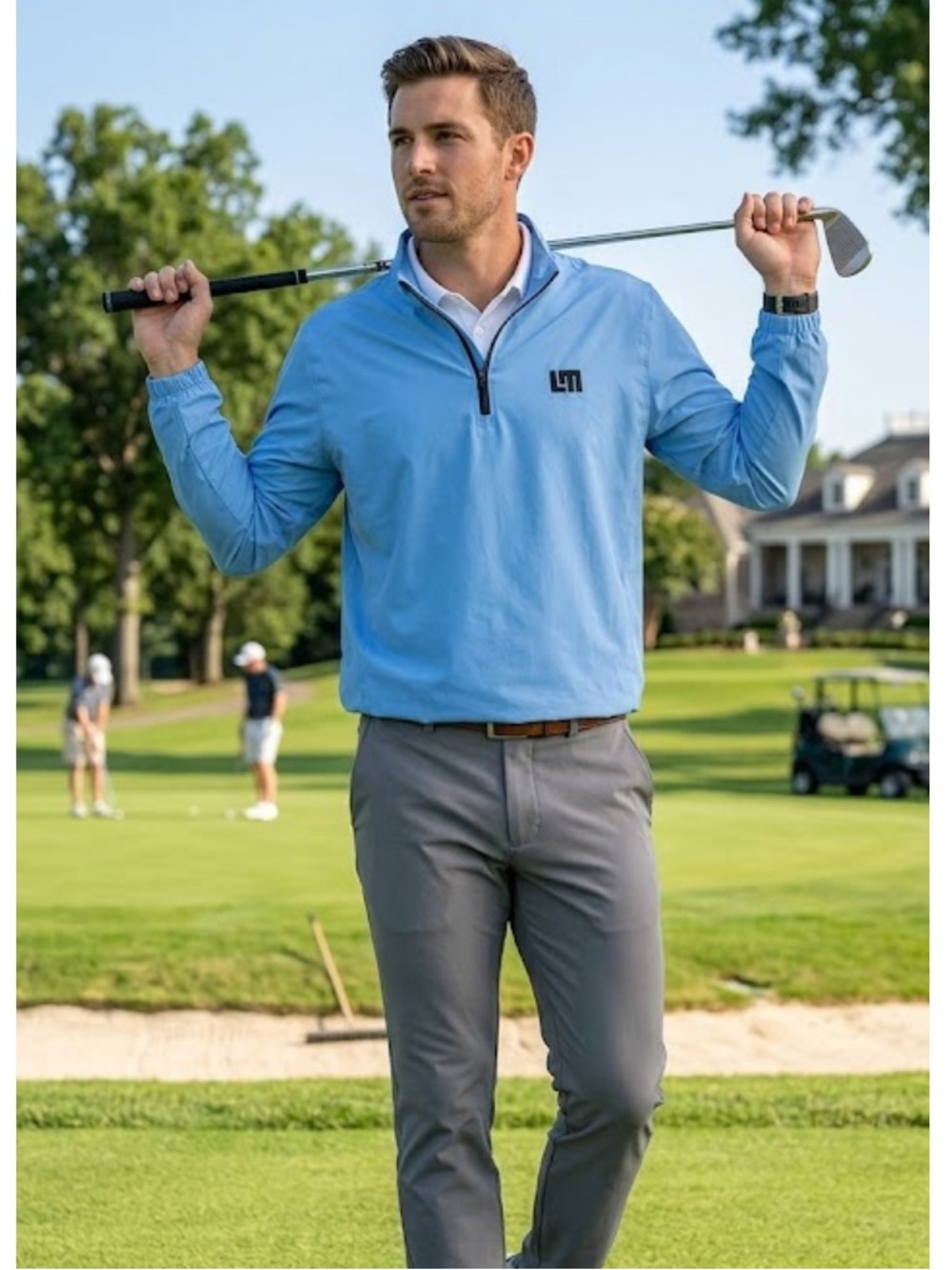 Men’s Loudmouth long sleeve quarter zip golf leisure windshirt